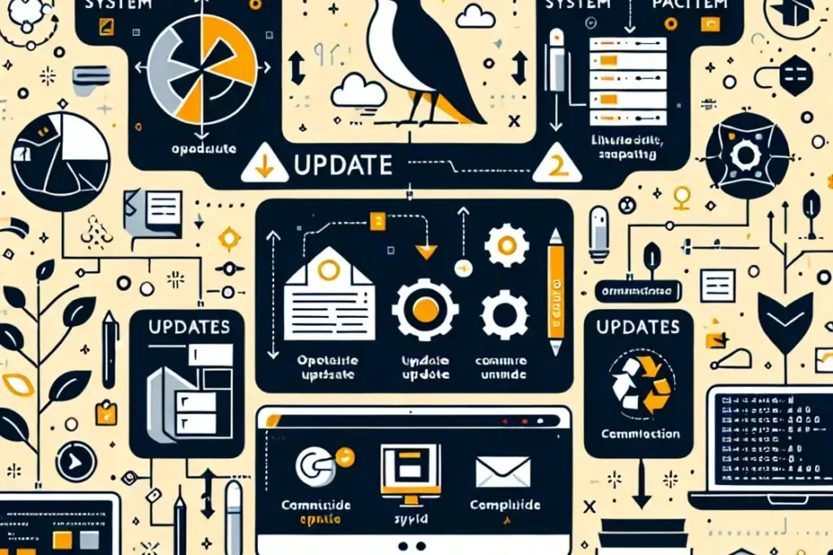 NixOS system update and upgrade process illustration